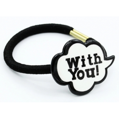 Modern design cartoon heart shape rubber bands for hair